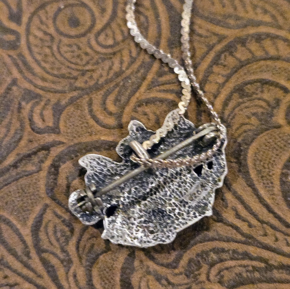 Sterling Silver Art Nouveau Fairy Pendant Necklace - Picture 5 of 6
